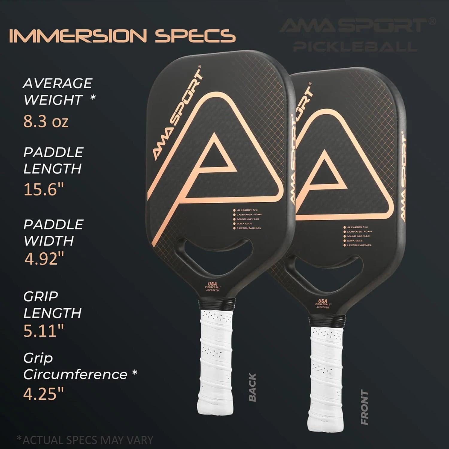 AMASPORT USAPA Pickleball Paddle with Maximum Spin 3K Friction - Elite pickleball