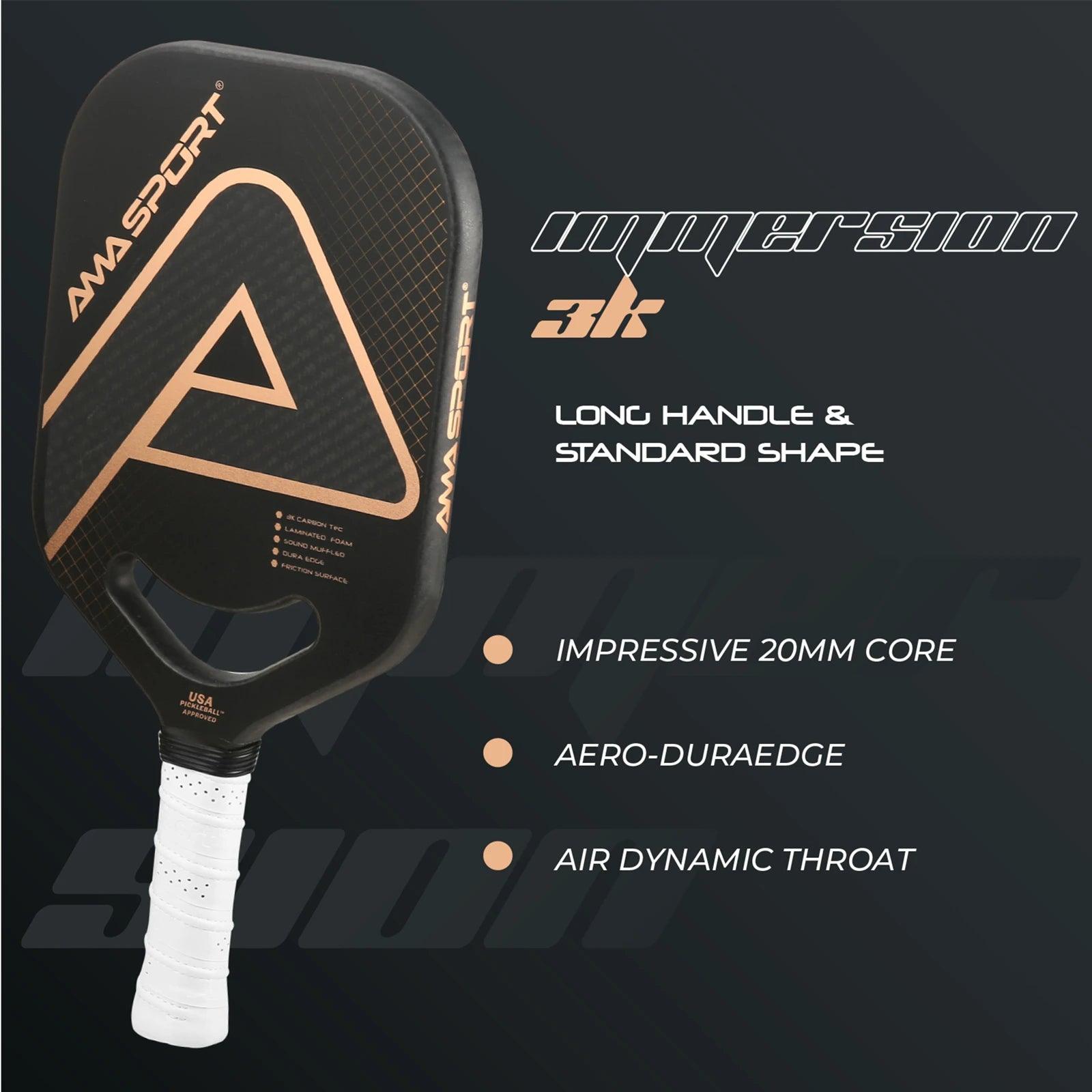 AMASPORT USAPA Pickleball Paddle with Maximum Spin 3K Friction - Elite pickleball