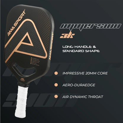 AMASPORT USAPA Pickleball Paddle with Maximum Spin 3K Friction - Elite pickleball