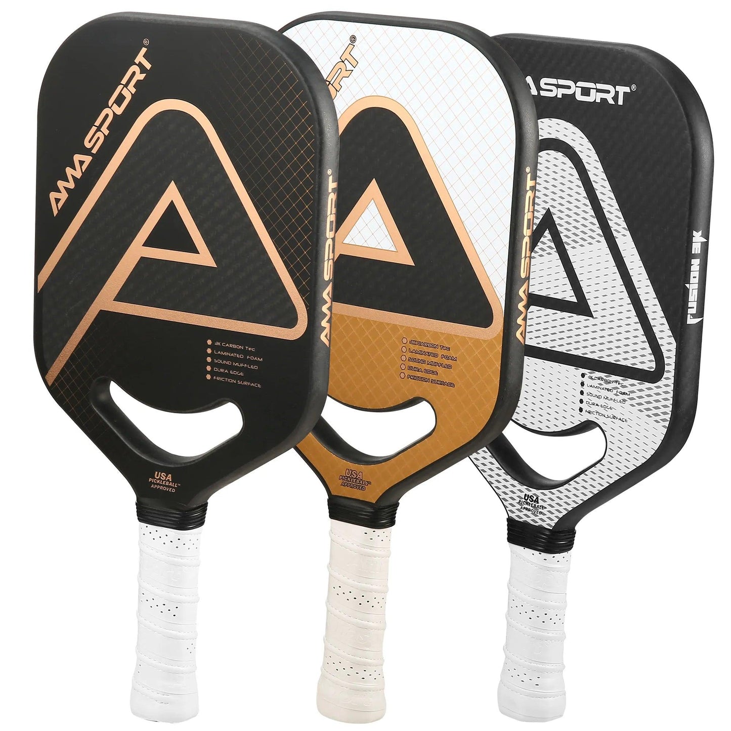 AMASPORT USAPA Pickleball Paddle with Maximum Spin 3K Friction - Elite pickleball